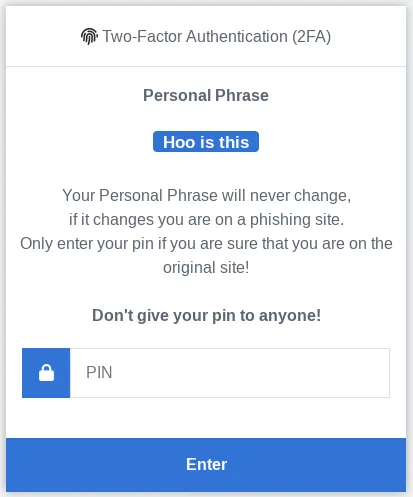 TorZon PGP two-factor authentication screen with encrypted challenge message decryption