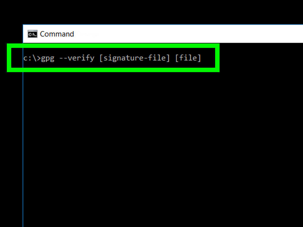 Terminal window showing GnuPG output with a Good signature line and the signing key fingerprint